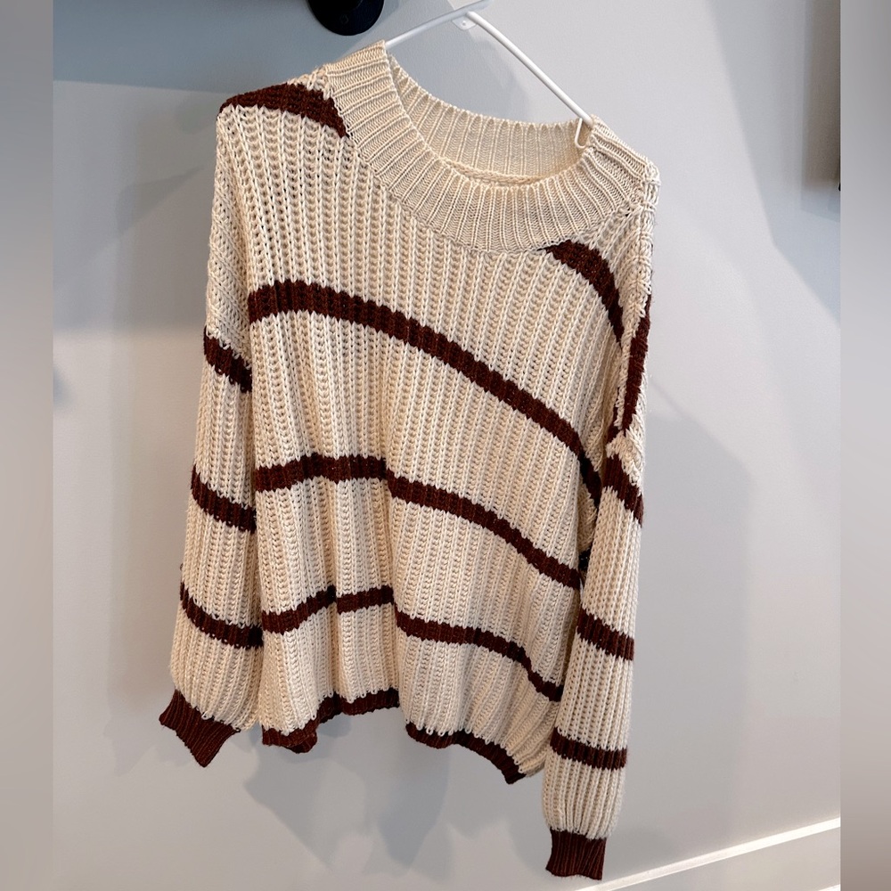 Oversized striped sweater